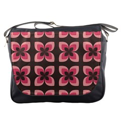 Floral Retro Abstract Flowers Messenger Bags by Celenk