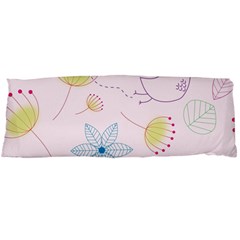 Floral Background Bird Drawing Body Pillow Case (dakimakura)