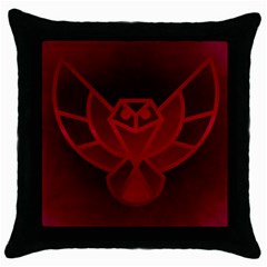 Bird Owl Eagle Owl Fragment Throw Pillow Case (black) by Celenk