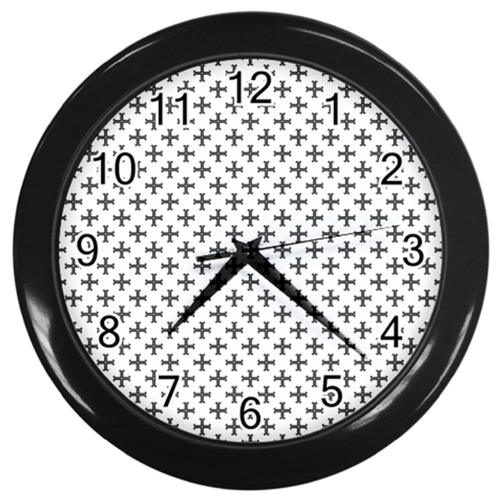 Black Cross Wall Clocks (Black)