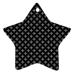 White Cross Star Ornament (two Sides) by jumpercat