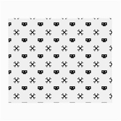 Black Pixel Skull Pirate Small Glasses Cloth (2-side) by jumpercat
