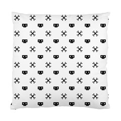 Black Pixel Skull Pirate Standard Cushion Case (one Side) by jumpercat