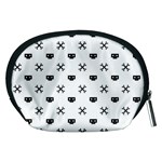 Black Pixel Skull Pirate Accessory Pouches (Medium)  Back