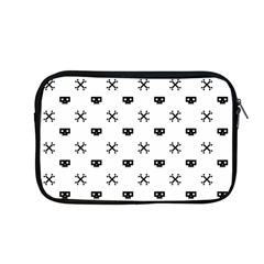 Black Pixel Skull Pirate Apple Macbook Pro 13  Zipper Case by jumpercat