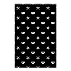 White Pixel Skull Pirate Shower Curtain 48  X 72  (small)  by jumpercat