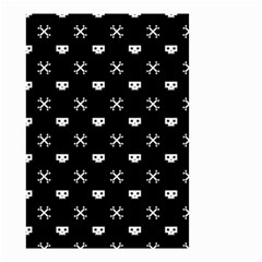 White Pixel Skull Pirate Small Garden Flag (two Sides) by jumpercat