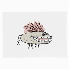 Monster Rat Hand Draw Illustration Large Glasses Cloth (2-side) by dflcprints