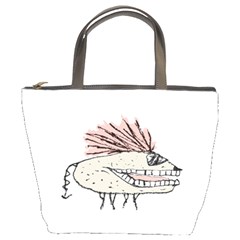 Monster Rat Hand Draw Illustration Bucket Bags by dflcprints