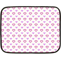 Pixel Hearts Fleece Blanket (mini) by jumpercat