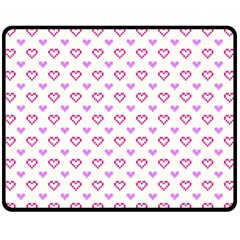Pixel Hearts Fleece Blanket (medium)  by jumpercat