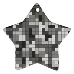 Tetris Camouflage Urban Star Ornament (two Sides)