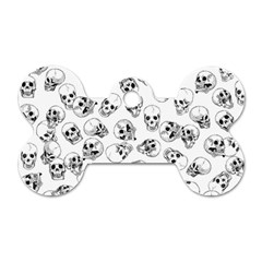 A Lot Of Skulls White Dog Tag Bone (one Side)