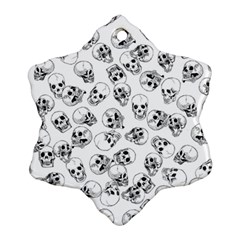 A Lot Of Skulls White Ornament (snowflake)