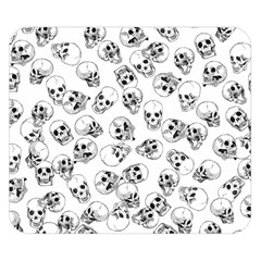A Lot Of Skulls White Double Sided Flano Blanket (small) 