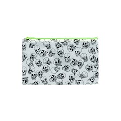 A Lot Of Skulls White Cosmetic Bag (xs)