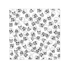 A Lot Of Skulls White Small Satin Scarf (square)