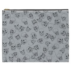 A Lot Of Skulls Grey Cosmetic Bag (xxxl) 