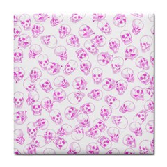 A Lot Of Skulls Pink Tile Coasters by jumpercat