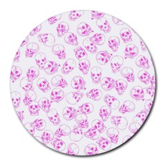 A Lot Of Skulls Pink Round Mousepads by jumpercat