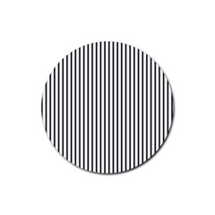 Basic Vertical Stripes Rubber Coaster (round) 