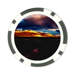 India Sunset Sky Clouds Mountains Poker Chip Card Guard Front