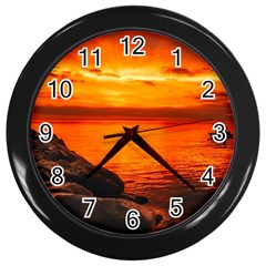 Alabama Sunset Dusk Boat Fishing Wall Clocks (black) by BangZart