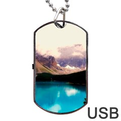 Austria Mountains Lake Water Dog Tag Usb Flash (one Side)