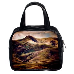 Iceland Mountains Sky Clouds Classic Handbags (2 Sides) by BangZart