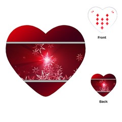 Christmas Candles Christmas Card Playing Cards (heart)  by BangZart
