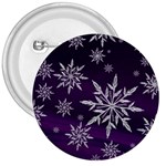 Christmas Star Ice Crystal Purple Background 3  Buttons Front