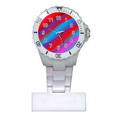 Diagonal Gradient Vivid Color 3d Plastic Nurses Watch by BangZart