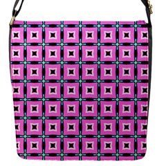 Pattern Pink Squares Square Texture Flap Messenger Bag (s) by BangZart