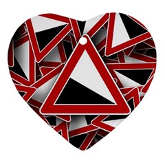 Road Sign Auto Gradient Down Below Heart Ornament (two Sides) by BangZart