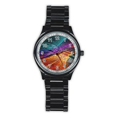 Graphics Imagination The Background Stainless Steel Round Watch by BangZart