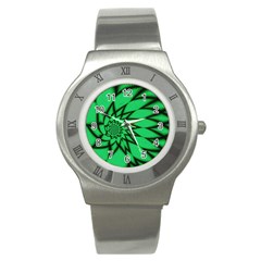 The Fourth Dimension Fractal Stainless Steel Watch by BangZart