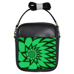 The Fourth Dimension Fractal Girls Sling Bags by BangZart