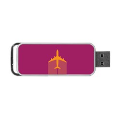 Airplane Jet Yellow Flying Wings Portable Usb Flash (one Side) by BangZart