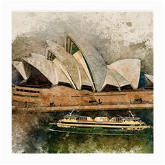 Sydney The Opera House Watercolor Medium Glasses Cloth (2-side) by BangZart