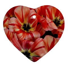 Tulips Flowers Spring Heart Ornament (two Sides) by BangZart