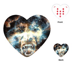 Universe Vampire Star Outer Space Playing Cards (heart)  by BangZart