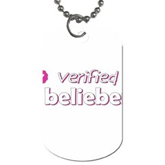 Verified Belieber Dog Tag (one Side) by Valentinaart