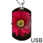 Fantasy Flower Fractal Blossom Dog Tag USB Flash (One Side) Front
