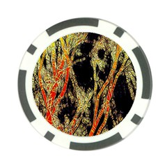 Artistic Effect Fractal Forest Background Poker Chip Card Guard by Amaryn4rt
