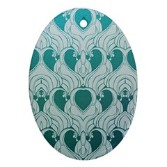 Teal Art Nouvea Ornament (oval) by NouveauDesign