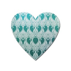 Teal Art Nouvea Heart Magnet by NouveauDesign