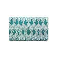 Teal Art Nouvea Magnet (name Card) by NouveauDesign