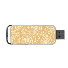 Yellow Peonines Portable Usb Flash (two Sides) by NouveauDesign