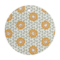 Stamping Pattern Fashion Background Ornament (round) by Celenk