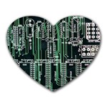 Printed Circuit Board Circuits Heart Mousepads